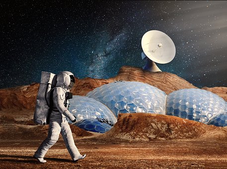 Základna na planetě Mars - ilustrační obrázek